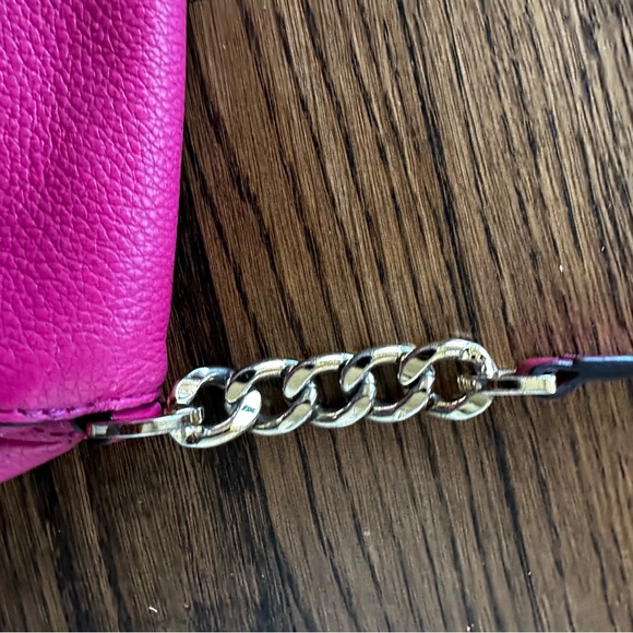 Michael Kors Bedford flap Small Pebbled Leather Crossbody Bag – Fuchsia Pink - Picture 6 of 16